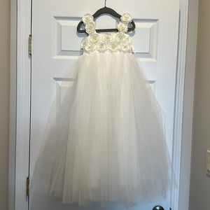 Ivory flower girl dress